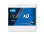 KMC X8 8s łańcuch silver + spinka