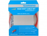 Shimano Dura-Ace Polymer pancerze i linki przerzutek R9100 + R8000 czerwone