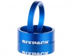 Sixpack Racing Menace Spacer 1 1/8 zestaw podkładki sterów blue